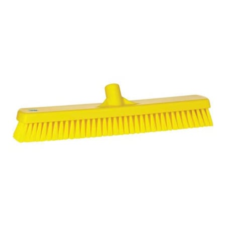 Remco Vikan 19in Deck/Wall Scrub- Stiff, Yellow 70626
